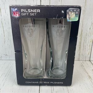 NFL Raiders Pilsner Glass Gift Set